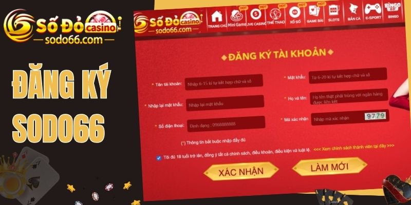 Đăng ký Sodo66 - Hướng dẫn tạo tài khoản cược chi tiết nhất